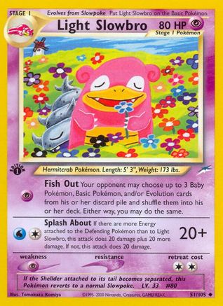 Light Slowbro 051/105 [Neo Destiny]  - 1st Edition