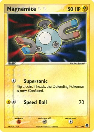 Magnemite 068/112 [FireRed & LeafGreen]  - Reverse Holofoil