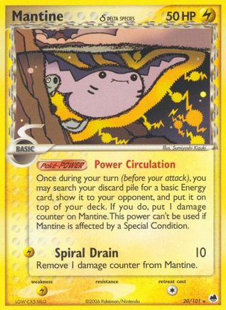 Mantine (Delta Species) 020/101 [Dragon Frontiers]