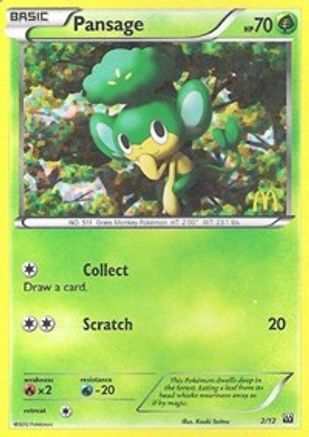 Pansage 002/12 [McDonalds Promos 2012]  - Holofoil
