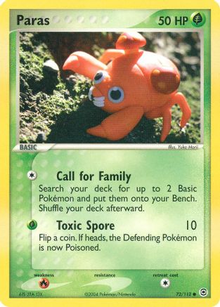Paras 072/112 [FireRed & LeafGreen]
