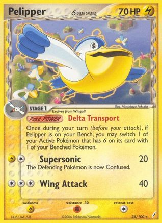 Pelipper (Delta Species) 026/100 [Crystal Guardians]