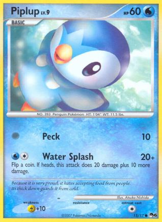 Piplup 015/017 [POP Series 6]  - Holofoil