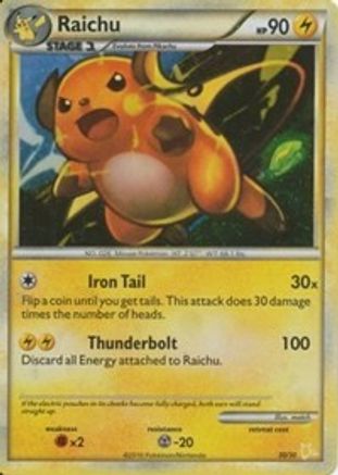 Raichu (#30 Holo) 030 [HGSS Trainer Kit Gyarados & Raichu]  - Holofoil
