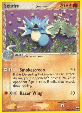Seadra 022/101 [Dragon Frontiers]  - Reverse Holofoil