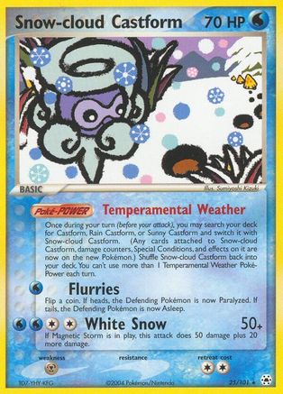 Snow-cloud Castform 025 [Hidden Legends]  - Reverse Holofoil
