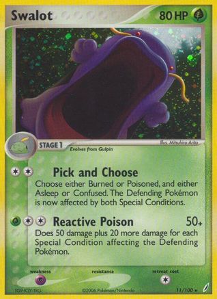 Swalot 011/100 [Crystal Guardians]  - Reverse Holofoil