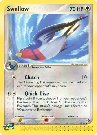 Swellow 045 [Dragon]  - Reverse Holofoil