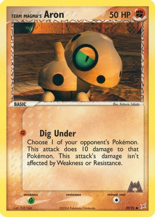 Team Magma's Aron 059/95 [Team Magma vs Team Aqua]