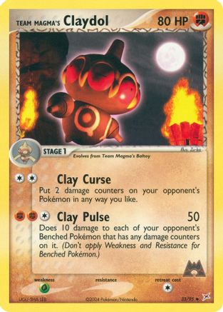 Team Magma's Claydol 033/95 [Team Magma vs Team Aqua]  - Reverse Holofoil