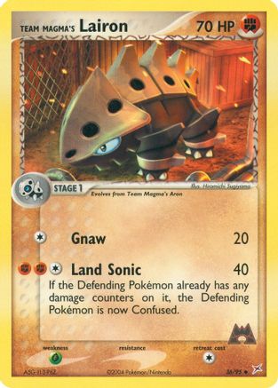 Team Magma's Lairon 036/95 [Team Magma vs Team Aqua]  - Reverse Holofoil
