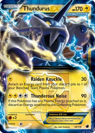 Thundurus EX (Team Plasma) 038 [Plasma Freeze]  - Holofoil