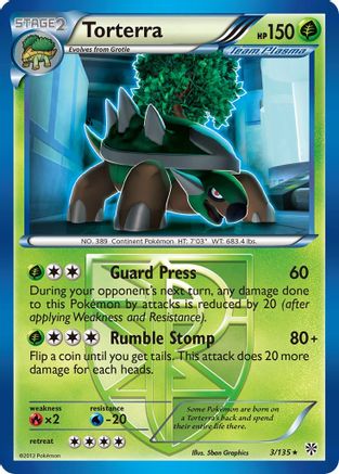 Torterra (Team Plasma) 003 [Plasma Storm]  - Reverse Holofoil