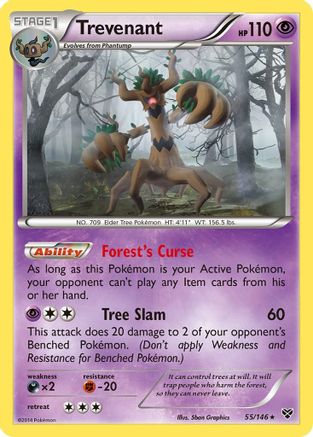 Trevenant 055/146 [XY Base Set]  - Reverse Holofoil