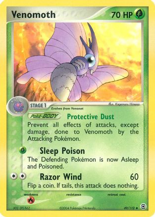 Venomoth 049 [FireRed & LeafGreen]  - Reverse Holofoil