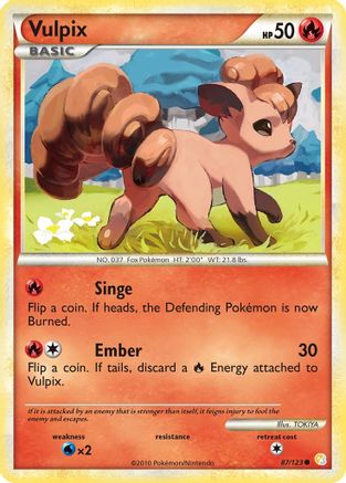 Vulpix 087/123 [HeartGold SoulSilver]  - Reverse Holofoil