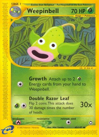 Weepinbell 065 [Aquapolis]  - Reverse Holofoil
