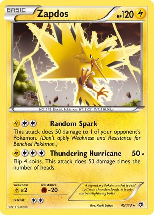 Zapdos 046/113 [Legendary Treasures]  - Holofoil