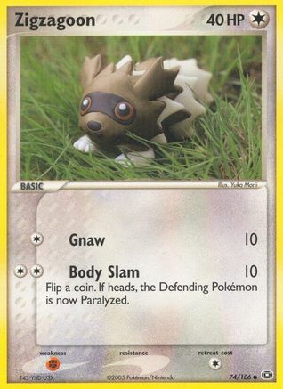 Zigzagoon 074 [Emerald]  - Reverse Holofoil
