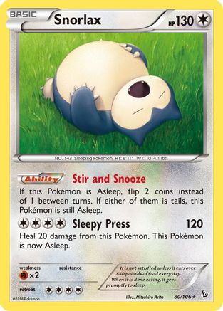 Snorlax 080/106 [XY  Flashfire]