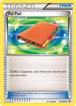 Pal Pad 092/106 [XY  Flashfire]  - Reverse Holofoil