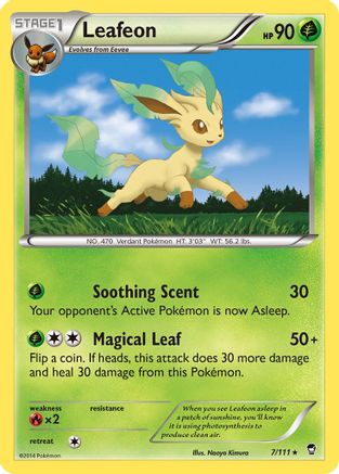 Leafeon 007/111 [XY  Furious Fists]  - Reverse Holofoil