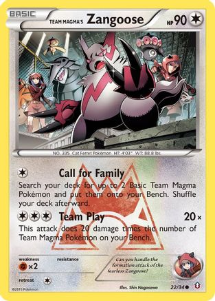 Team Magma's Zangoose 022/34 [Double Crisis]
