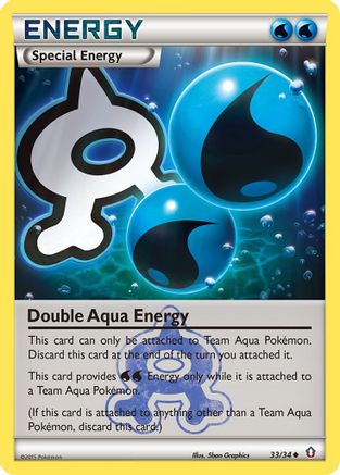 Double Aqua Energy 033/34 [Double Crisis]  - Reverse Holofoil