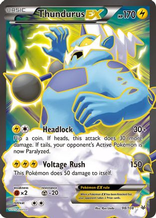 Thundurus EX (98 Full Art) 098/108 [XY  Roaring Skies]  - Holofoil