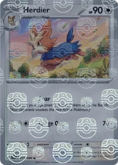 Herdier (Master Ball Pattern) 075/086  - Holofoil
